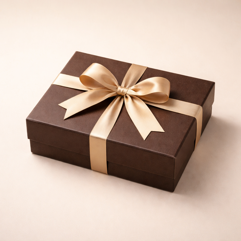 Orta boy çikolata hediye kutusu, sade sunum